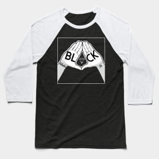 white outline box for dark colors Baseball T-Shirt